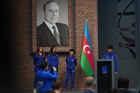 Farid Gayibov met with Azerbaijani successful athletes - PHOTO