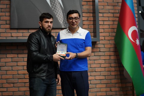 Farid Gayibov met with Azerbaijani successful athletes - PHOTO