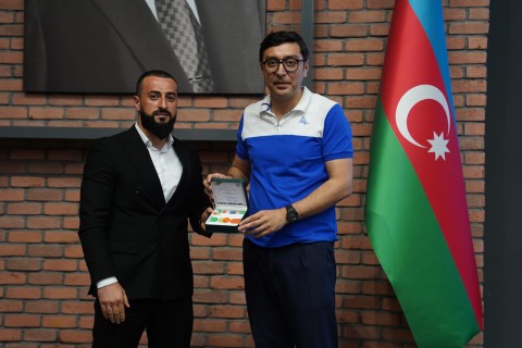 Farid Gayibov met with Azerbaijani successful athletes - PHOTO