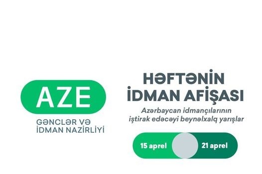 İdmançılarımızın iştirak edəcəyi beynəlxalq yarışlar üzrə HƏFTƏNİN İDMAN AFİŞASI