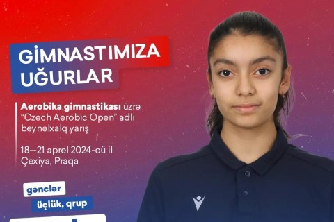 Aerobika gimnastlarımız Praqada beynəlxalq turnirdə - FOTO