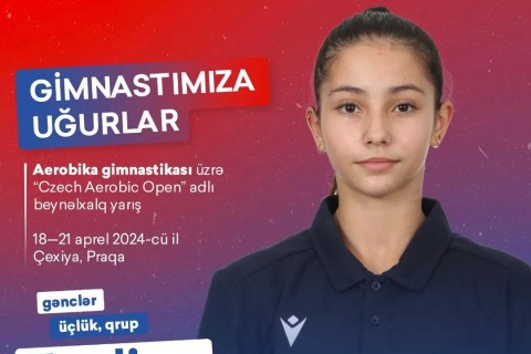 Aerobika gimnastlarımız Praqada beynəlxalq turnirdə - FOTO