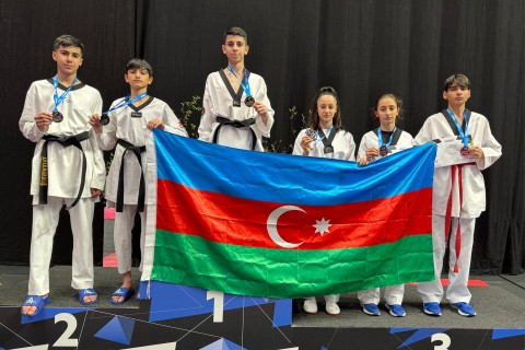 Taekvondoçularımızdan Prezident kubokunda 6 medal - FOTO