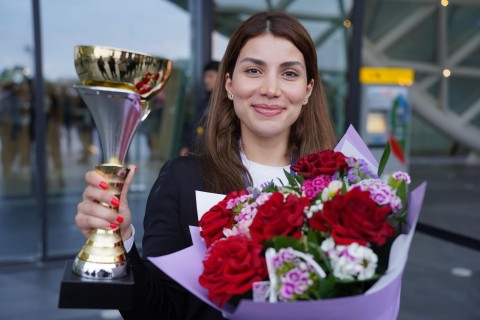 Azerbaijan’s history-making European Champion returns to the homeland - PHOTO - VIDEO