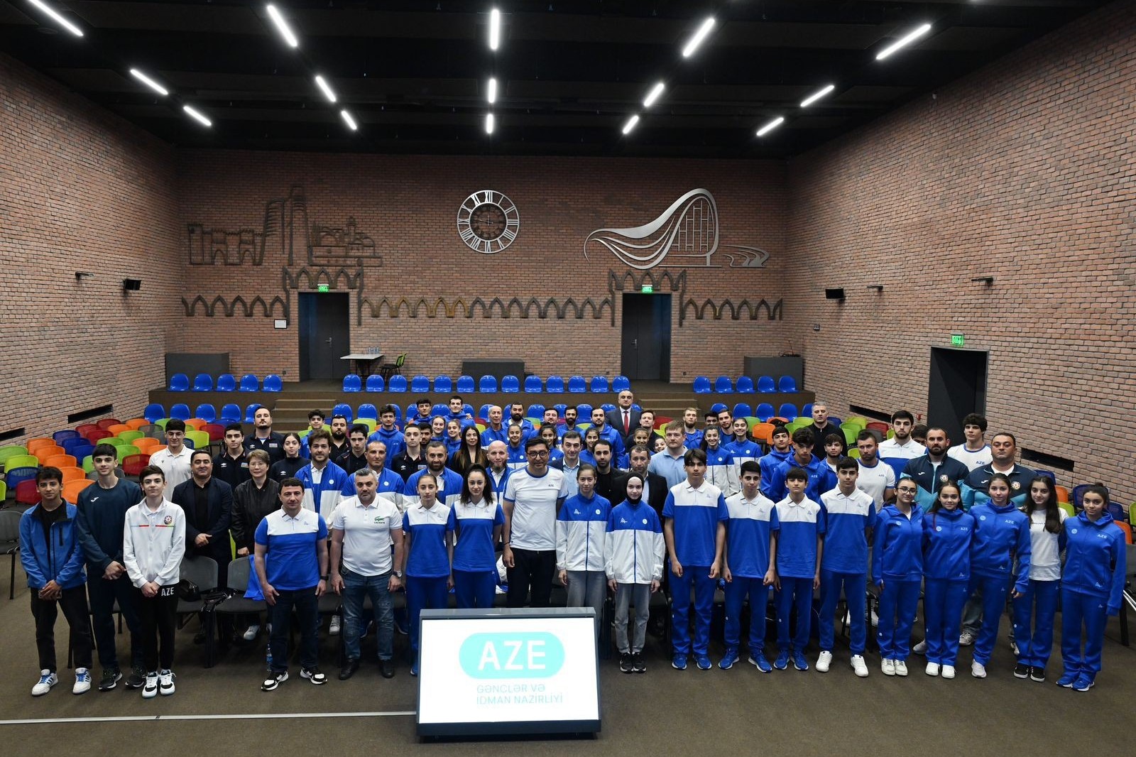 Farid Gayibov met with Azerbaijani successful athletes - PHOTO