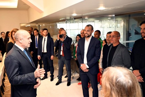 Bolqarıstan Prezidenti Rumen Radev Milli Gimnastika Arenası ilə tanış olub - FOTO