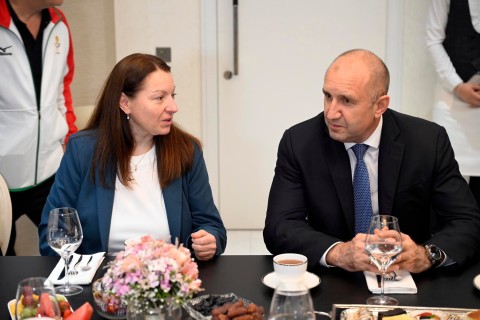 Bolqarıstan Prezidenti Rumen Radev Milli Gimnastika Arenası ilə tanış olub - FOTO