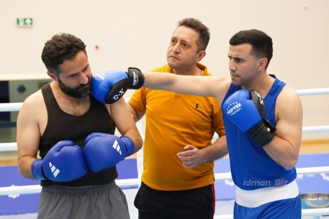 World champion Javid Chalabiyev in the ring with actor Ilgar Musayev - only on Idman.Biz TV - PHOTO - VIDEO