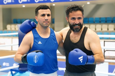 World champion Javid Chalabiyev in the ring with actor Ilgar Musayev - only on Idman.Biz TV - PHOTO - VIDEO