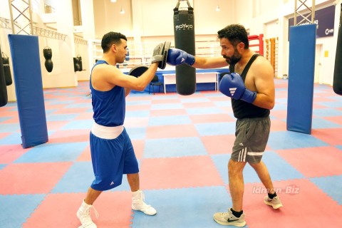 World champion Javid Chalabiyev in the ring with actor Ilgar Musayev - only on Idman.Biz TV - PHOTO - VIDEO