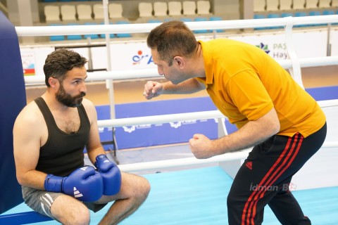 World champion Javid Chalabiyev in the ring with actor Ilgar Musayev - only on Idman.Biz TV - PHOTO - VIDEO