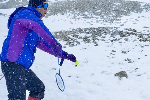 Badmintonçularımızdan 3751 m hündürlükdə oyun - FOTO