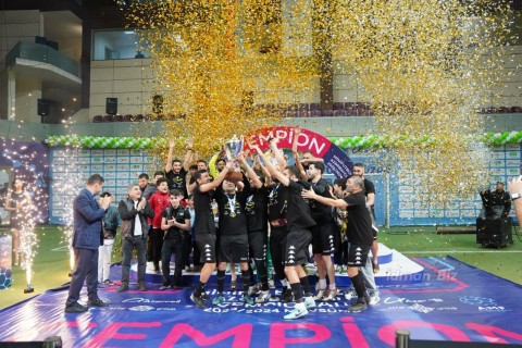 Награждены призеры чемпионата Азербайджана по мини-футболу - ФОТО