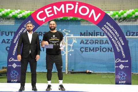 Награждены призеры чемпионата Азербайджана по мини-футболу - ФОТО