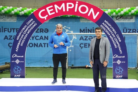 Награждены призеры чемпионата Азербайджана по мини-футболу - ФОТО