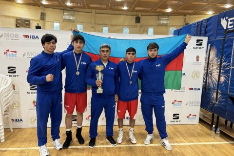 Azerbaijani young boxers won 1 gold and 1 silver medal in Hungary - PHOTO