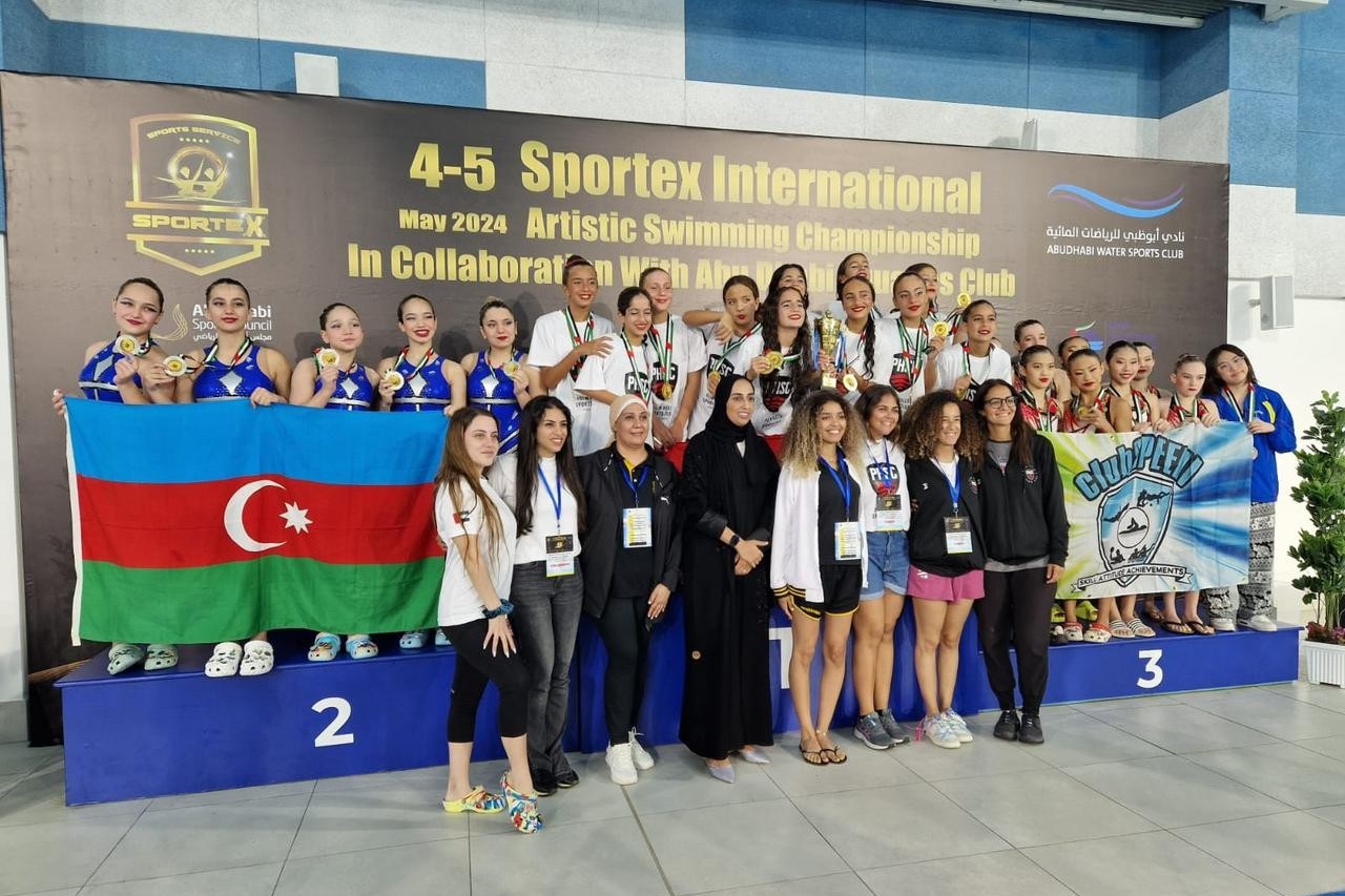 Bədii üzgüçülərimizdən Abu-Dabidə 31 medal - FOTO