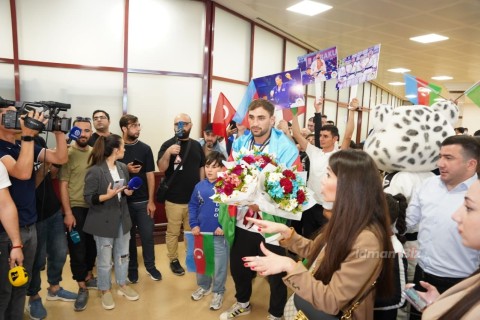 Azərbaycan cüdosunun rekordçusu Vətənə qayıdıb - FOTO - VİDEO