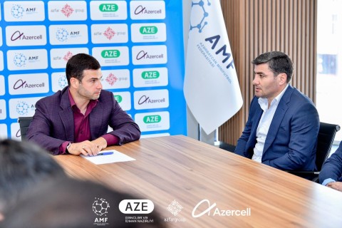 Orkhan Mammadov met with the national team - PHOTO