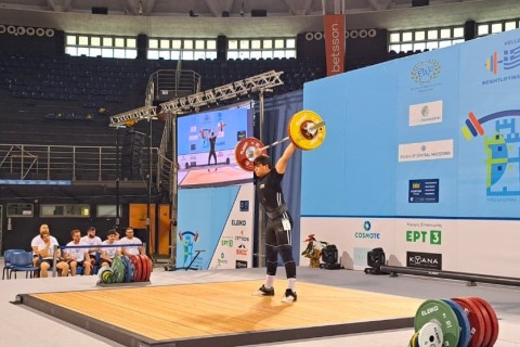 Azerbaijani weightlifter becomes the European Champion - 3 gold medals - PHOTO