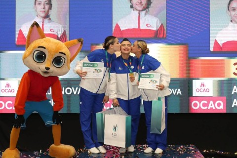 Яркие фрагменты чемпионата Азербайджана по аэробике - ФОТО