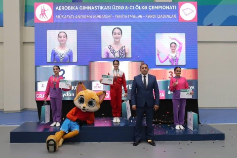 Яркие фрагменты чемпионата Азербайджана по аэробике - ФОТО