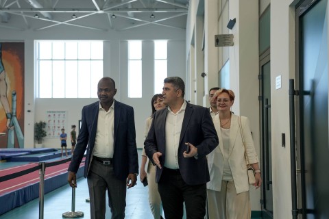 Çadın gənclər və idman naziri Milli Gimnastika Arenasında - FOTO