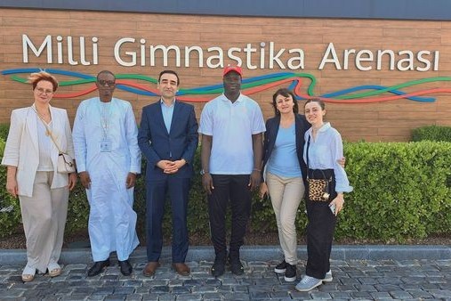 Qambiyalı nazir Milli Gimnastika Arenasında - FOTO