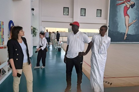 Qambiyalı nazir Milli Gimnastika Arenasında - FOTO