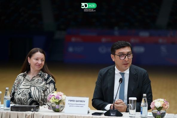 Farid Gayibov meets with successful athletes - PHOTO