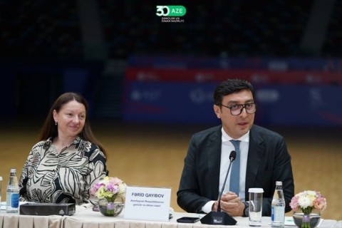 Farid Gayibov meets with successful athletes - PHOTO