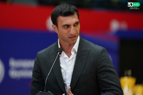 Farid Gayibov meets with successful athletes - PHOTO