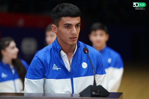 Farid Gayibov meets with successful athletes - PHOTO