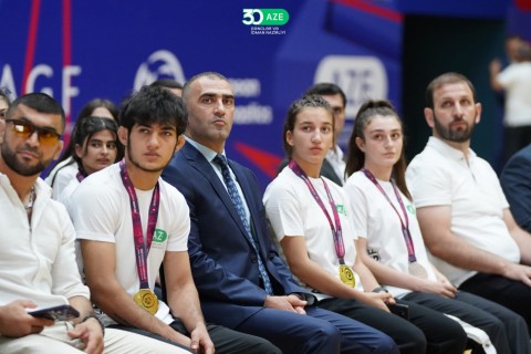 Farid Gayibov meets with successful athletes - PHOTO