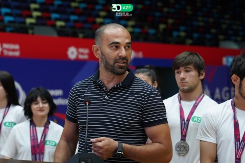 Farid Gayibov meets with successful athletes - PHOTO
