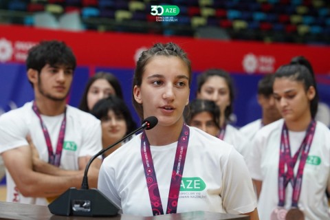 Farid Gayibov meets with successful athletes - PHOTO