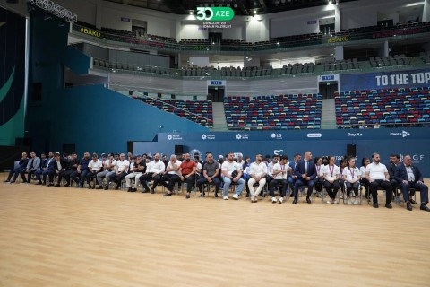 Farid Gayibov meets with successful athletes - PHOTO