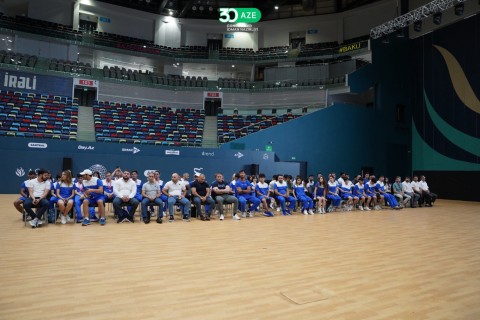 Farid Gayibov meets with successful athletes - PHOTO