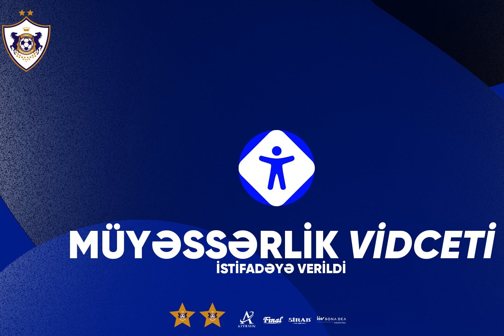 Digital Accessibility Widget available on FK Qarabag website