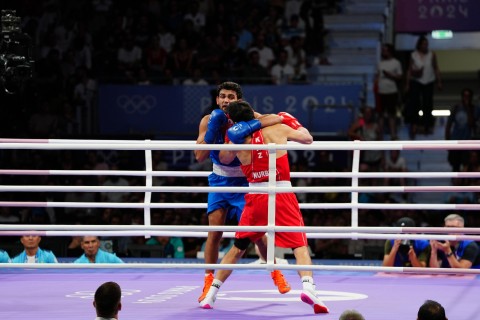 Paris-2024: Murad Allahverdiyev 1/4 final döyüşünü keçirib - VİDEO - FOTO