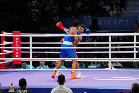 Paris-2024: Murad Allahverdiyev 1/4 final döyüşünü keçirib - VİDEO - FOTO