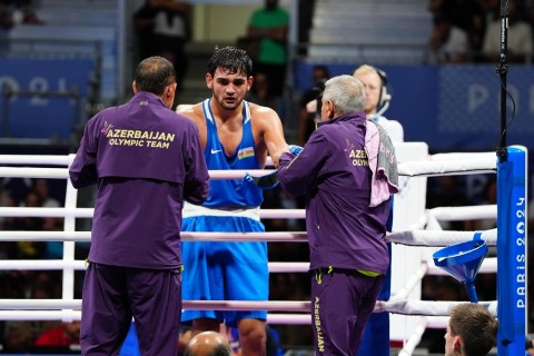 Paris-2024: Murad Allahverdiyev 1/4 final döyüşünü keçirib - VİDEO - FOTO