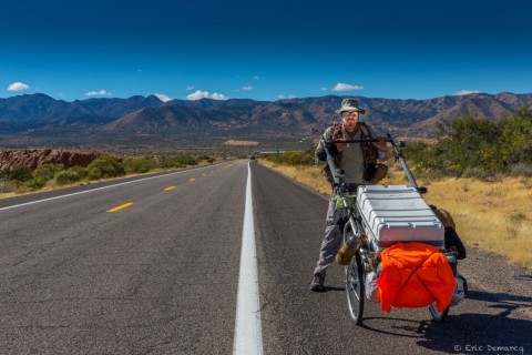 Around the world walker to tackle Caspian Sea for the first time - PHOTO