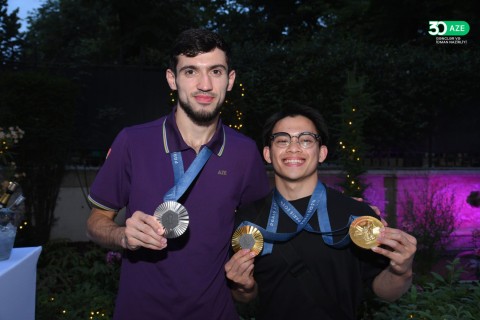 Paris-2024: Olimpiya Evində idmançılarımızın qələbəsinə həsr olunan görüş - FOTO - VİDEO