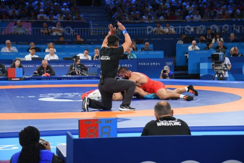 Paris-2024: Giorgi Meşvildişvili bürünc uğrunda güləşəcək - FOTO - VİDEO
