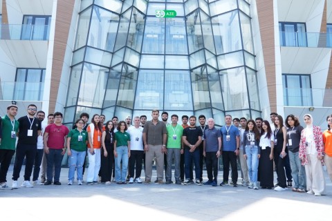 Olimpiya çempionlarımız "Gənc idman liderləri" layihəsində - FOTO