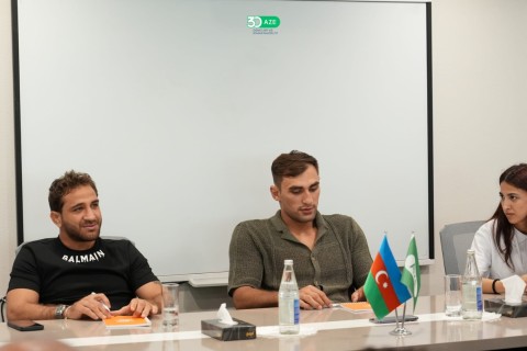 Olimpiya çempionlarımız "Gənc idman liderləri" layihəsində - FOTO