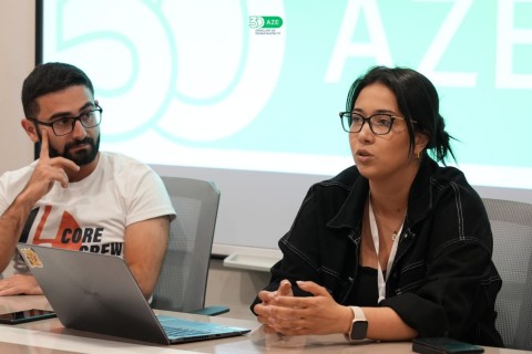 Olimpiya çempionlarımız "Gənc idman liderləri" layihəsində - FOTO