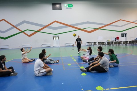 Olimpiya çempionlarımız "Gənc idman liderləri" layihəsində - FOTO