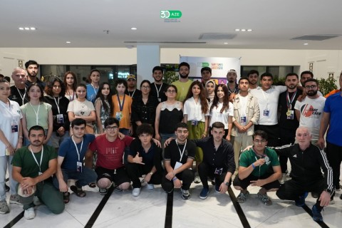 Olimpiya çempionlarımız "Gənc idman liderləri" layihəsində - FOTO
